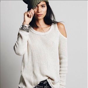 Free People Cold Shoulder Sweater